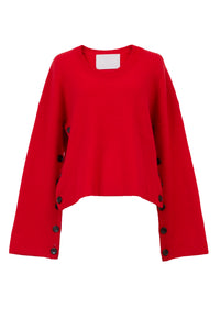 Cashmere Side Button Knit | Ruby