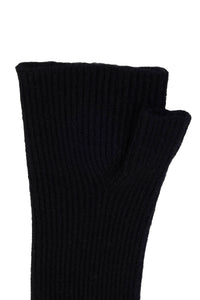 Cashmere Knit Fingerless Gloves | Pearl