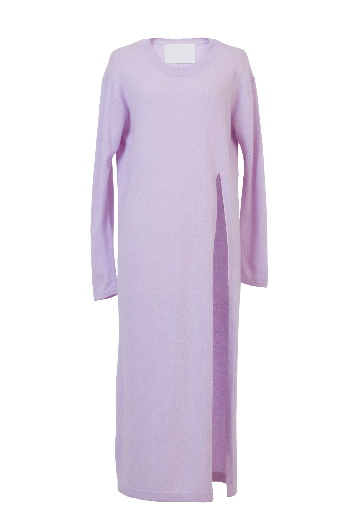 Cashmere Side Slit Knit Dress | Orchid