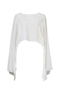 Cashmere 2 way poncho Knit | Pearl