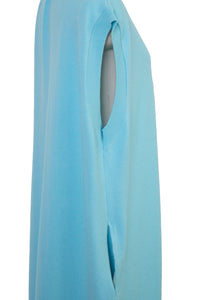 Cashmere Knit Nosleeve V Neck Dress | Stone
