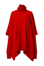 Load image into Gallery viewer, Cashmere Knit Poncho Top | Ruby
