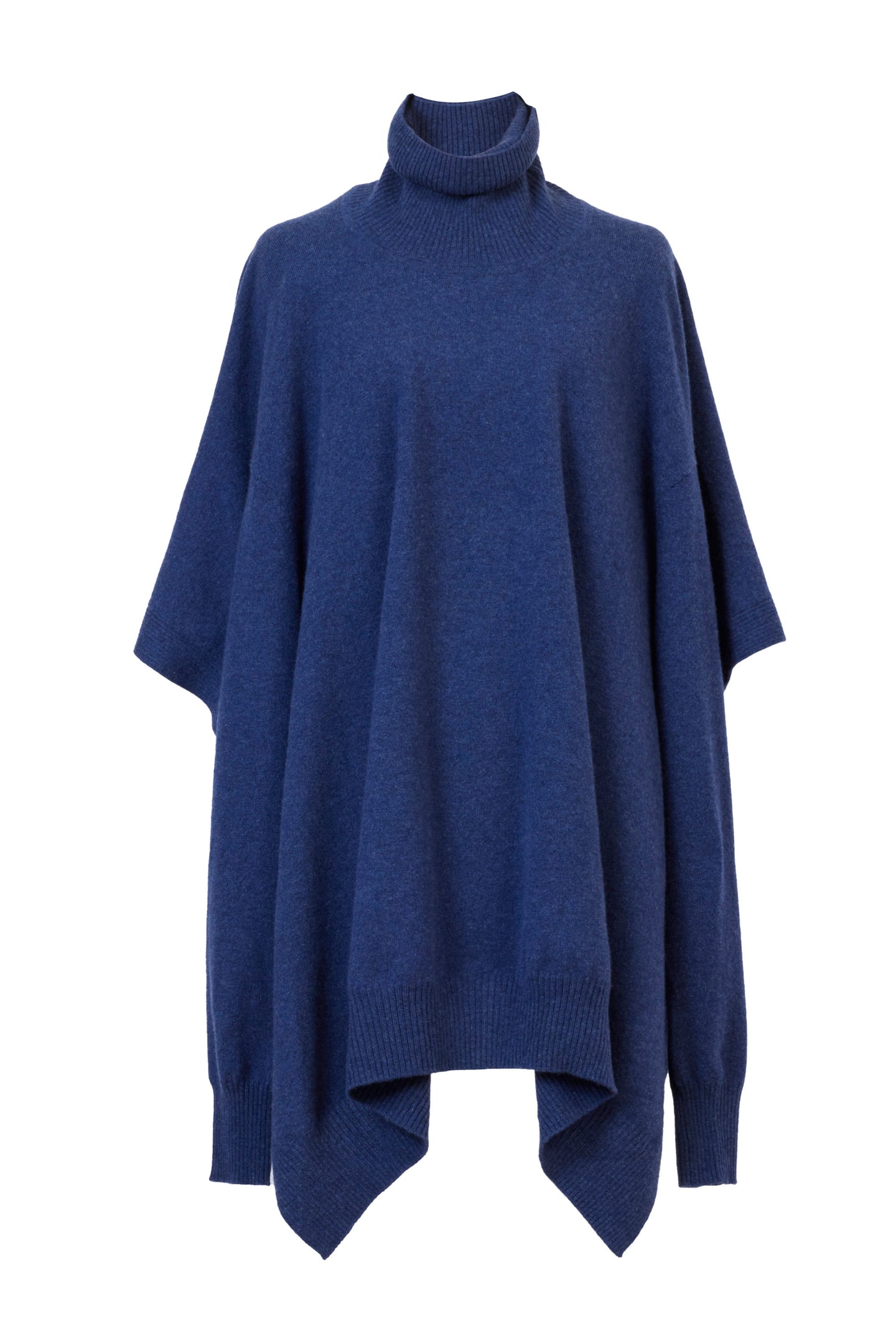 Cashmere Knit Poncho Top | Indigo – MYLAN ONLINE SHOP