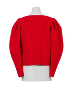 Load image into Gallery viewer, Cashmere Wool Knit Power Shoulder Top | Orchid
