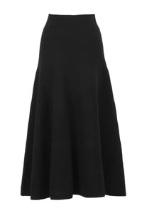 Cashmere Wool Knit Flare Skirt | Stone