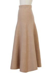 Cashmere Wool Knit Flare Skirt | Sage