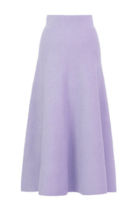Cashmere Wool Knit Flare Skirt | Orchid