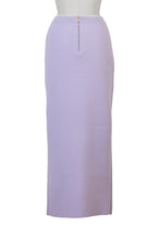 Load image into Gallery viewer, Cashmere Wool Knit Slit Long Skirt | Pearl
