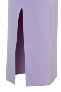 Cashmere Wool Knit Slit Long Skirt | Orchid
