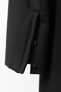 V Neck Wool Coat | Noir