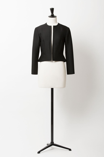 美品 MYLAN Collarless Short Jacket | Noir MYLAN Noir JACKET – MYLAN ONLINE SHOP
