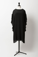 Load image into Gallery viewer, Ruffle Sleeve Dress | Noir
