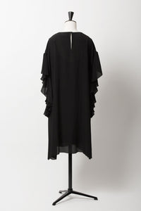 Ruffle Sleeve Dress | Noir