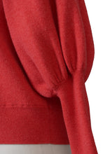 画像をギャラリービューアに読み込む, Bi-Color Puff Sleeve Cashmere Knit Top | Lilac
