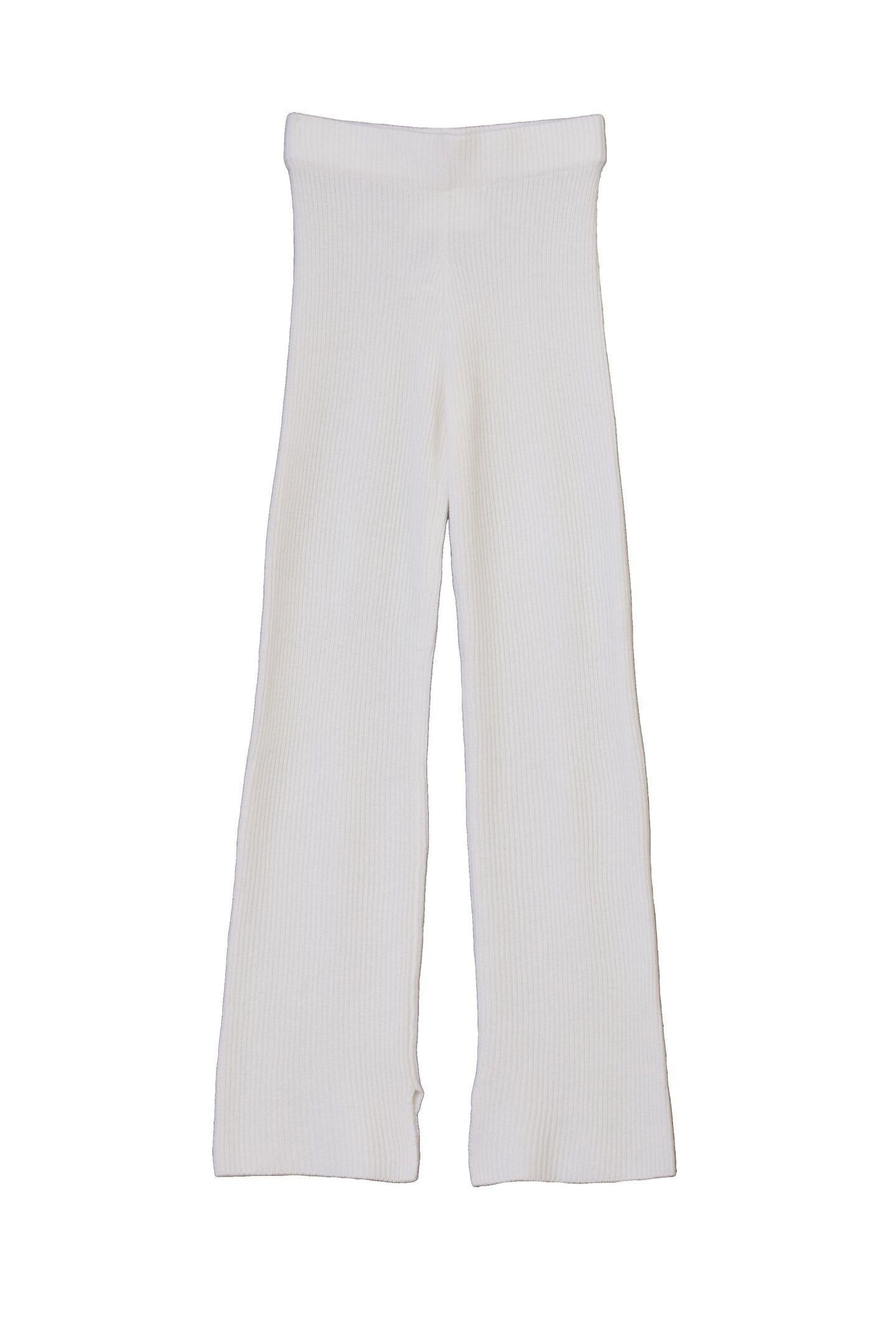 Cashmere Rib knit Pants | Shell White
