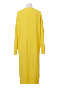 Cashmere Knit Side Slit Dress | Shell White