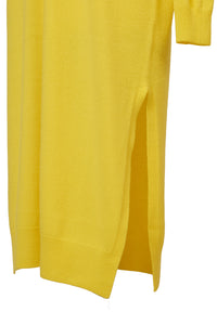 Cashmere Knit Side Slit Dress | Stone