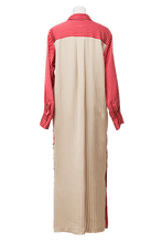 Load image into Gallery viewer, Bi-Color Stripe Shirt Dress | Red
