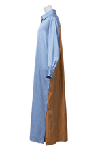 Load image into Gallery viewer, Bi-Color Stripe Shirt Dress | Red
