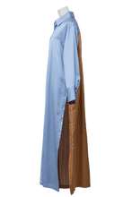 Load image into Gallery viewer, Bi-Color Stripe Shirt Dress | Green
