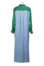 Load image into Gallery viewer, Bi-Color Stripe Shirt Dress | Green
