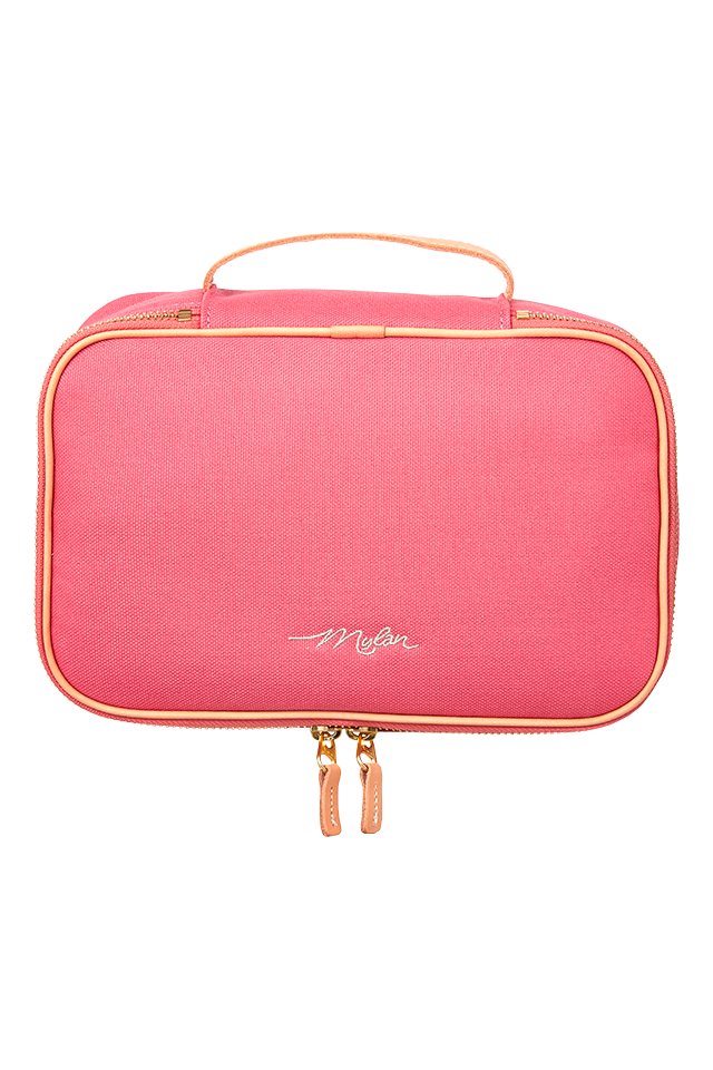 Travel Square Pouch - Medium | Coral Pink
