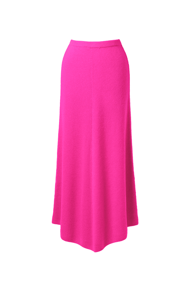 Rib Knit Skirt | Hot Pink
