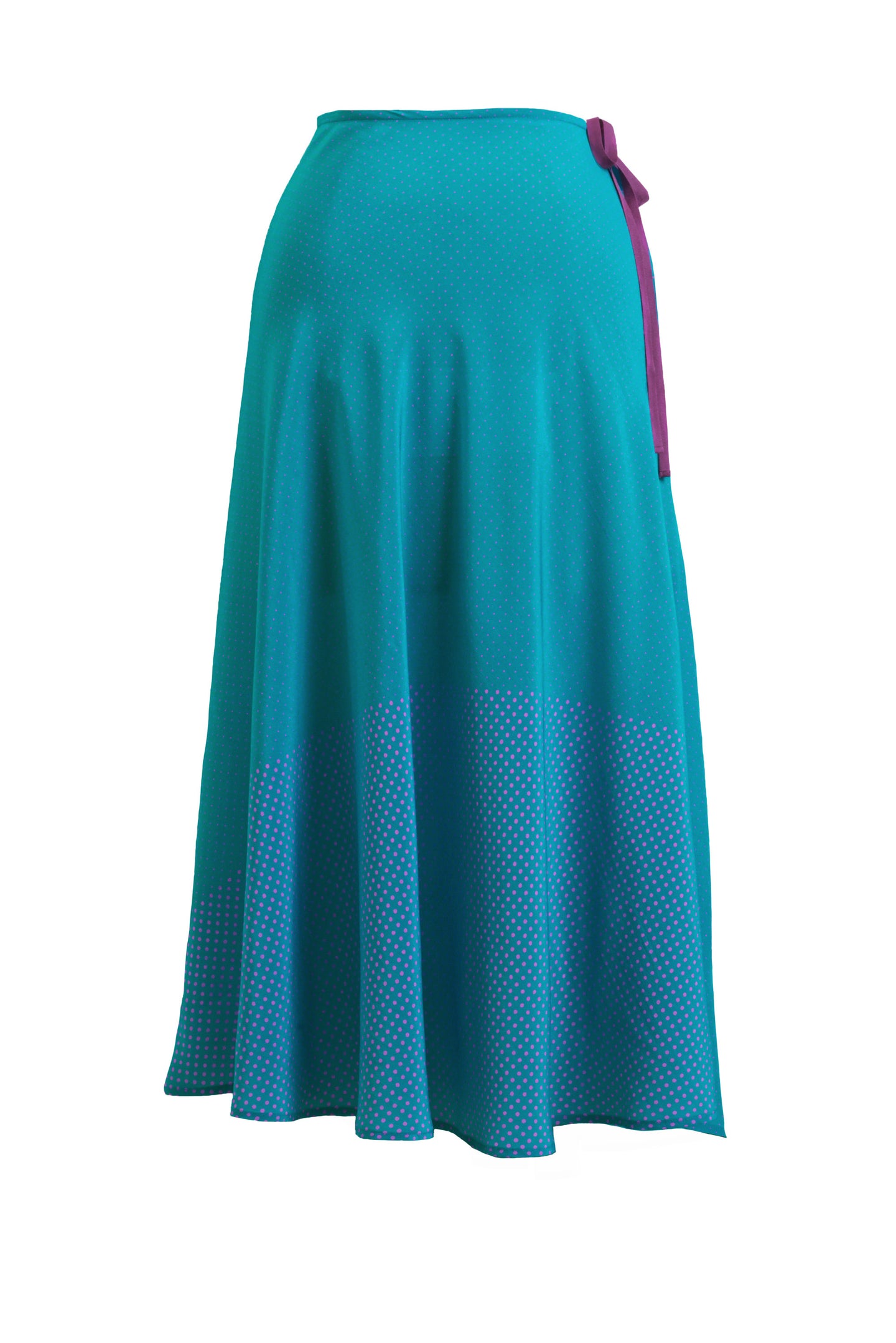 Silk Dot Skirt | Peacock Green
