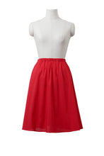 画像をギャラリービューアに読み込む, Cotton Lace Tiered Skirt | Coral Red
