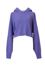 Load image into Gallery viewer, Cashmere Knit Short Hoodie | Lilac
