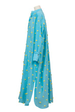 Load image into Gallery viewer, Dot Fringe Shirt Dress | Dot Fringe Sax
