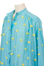 Load image into Gallery viewer, Dot Fringe Shirt Dress | Dot Fringe Sax
