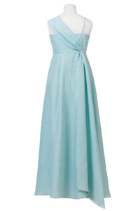Shine Linen One Shoulder Dress | Stone