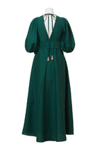 Load image into Gallery viewer, Shine Linen Vneck Maxi Dress | Desert

