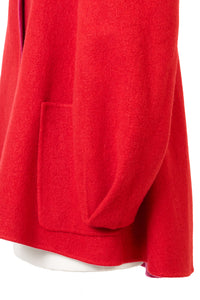 Recycle Cashmere Volume Sleeve Short Coat | Fuchsia Red