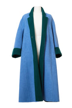 Load image into Gallery viewer, Recycle Cashmere Volume Oversized Coat | Forest Blue
