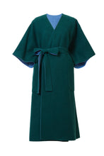 画像をギャラリービューアに読み込む, Recycle Cashmere Belted Gown Coat | Forest Blue

