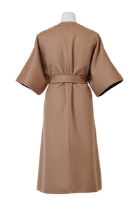 Cashmere Belted Gown Coat | Noir/Sahara