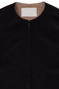 Cashmere Poncho Coat | Noir/Sahara