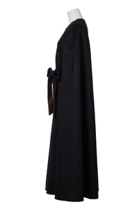 Cashmere Poncho Coat | Noir/Sahara