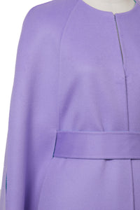 Cashmere Poncho Coat | Lilac/Peacock