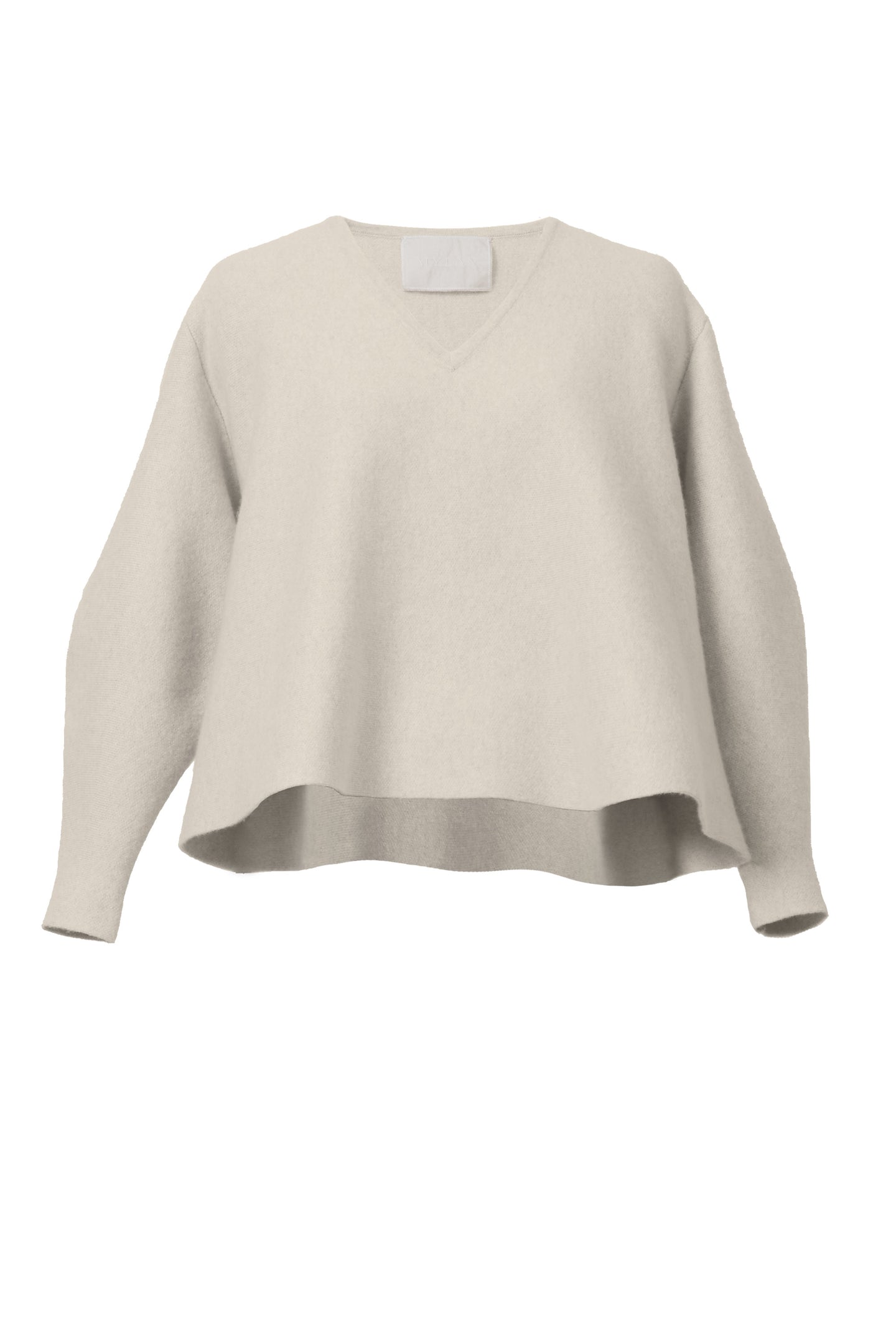 Cashmere V Neck Knit Top | Pearl