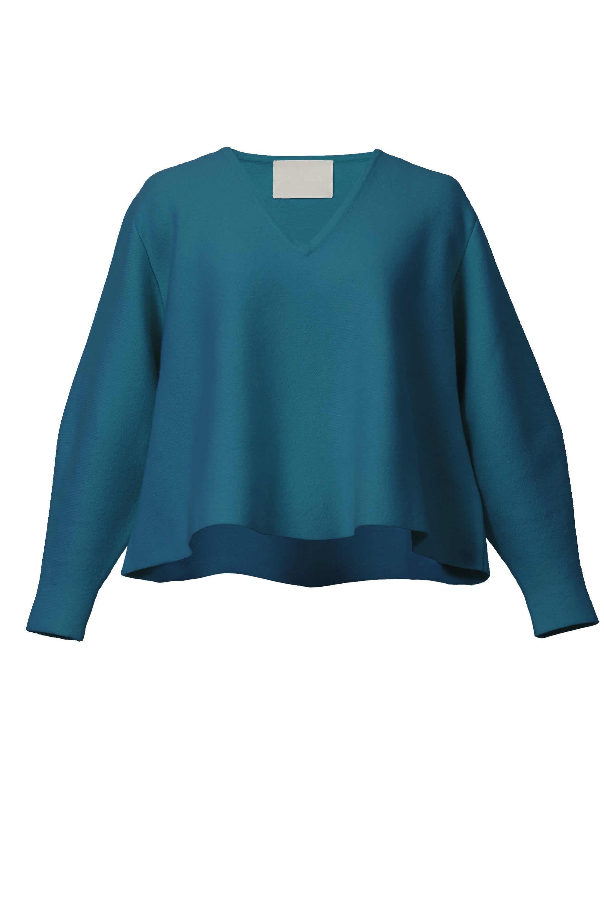 Cashmere V Neck Knit Top | Peacock – MYLAN ONLINE SHOP