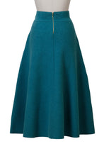 Load image into Gallery viewer, Cashmere Flare Knit Skirt | Peacock
