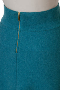 Cashmere Flare Knit Skirt | Citrine