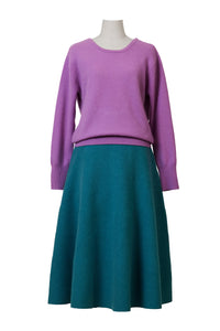 Cashmere Flare Knit Skirt | Peacock