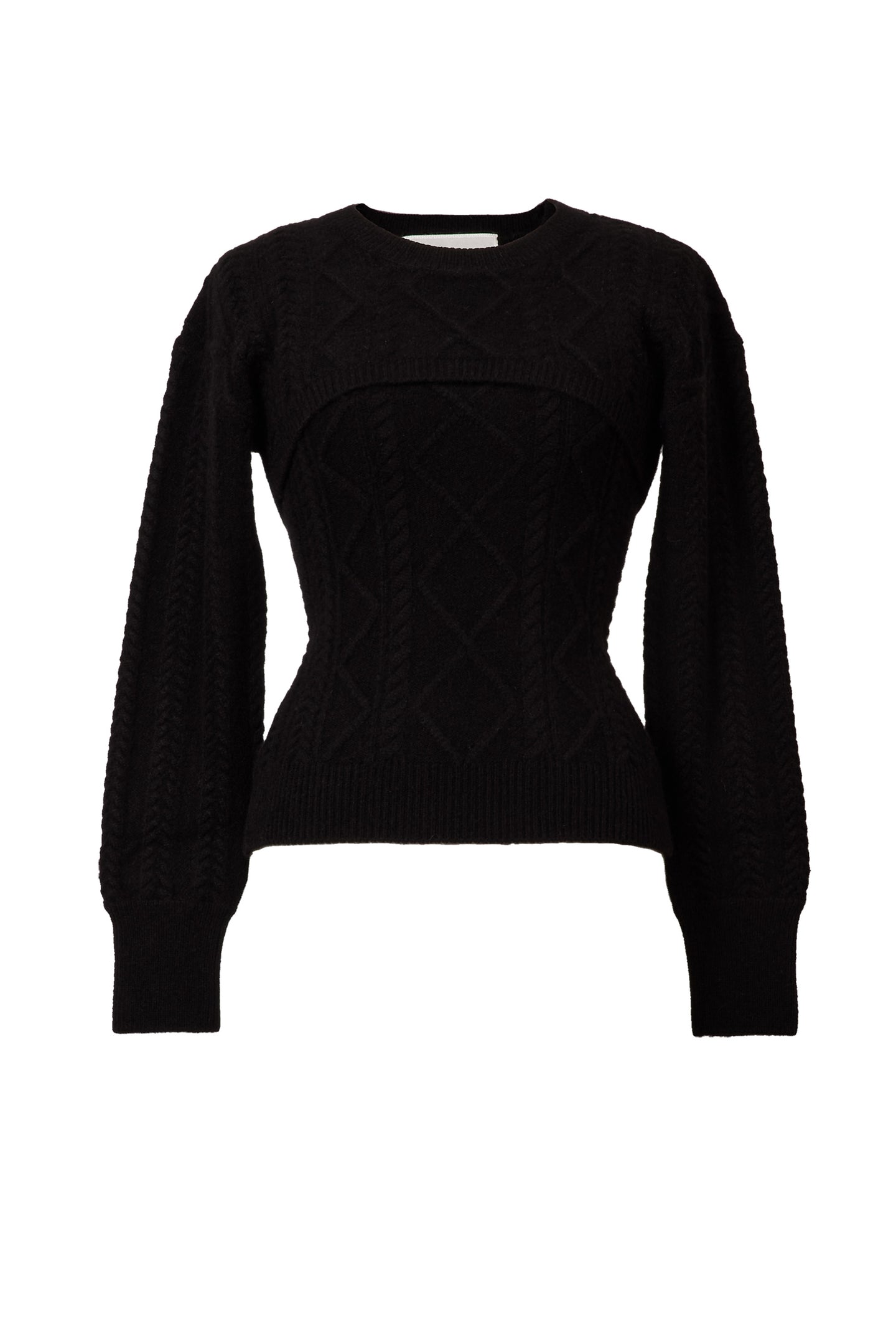 Cashmere Cable Knit Layered top | Stone