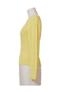 Cashmere Cable Knit Layered top | Pearl