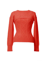 Load image into Gallery viewer, Cashmere Cable Knit Layered top | Marrygold

