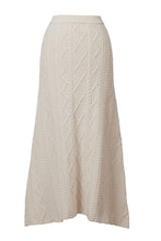 Load image into Gallery viewer, Cashmere Cable Knit Skirt | Pearl
